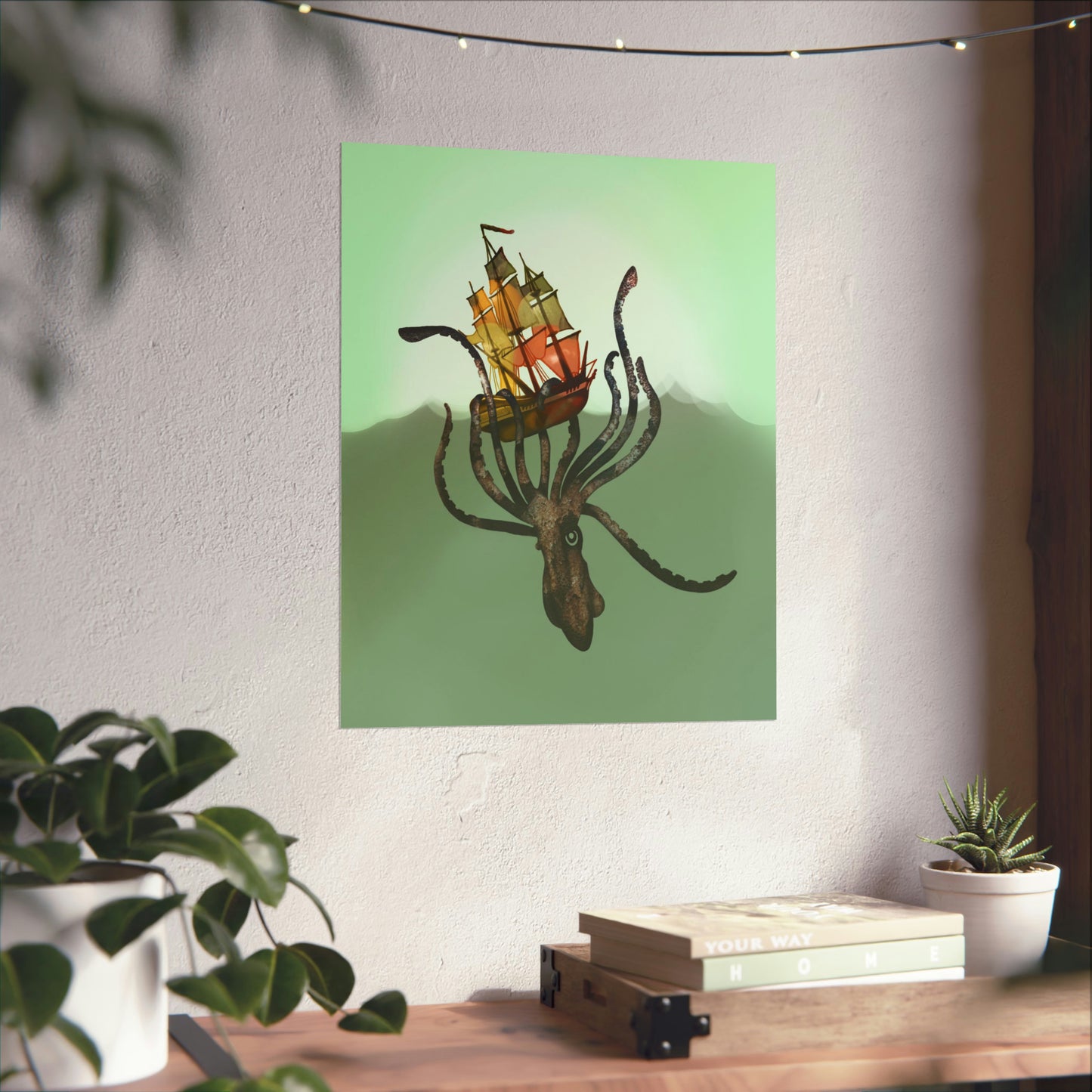 Giant Squid Attacks Boat - Green Waters