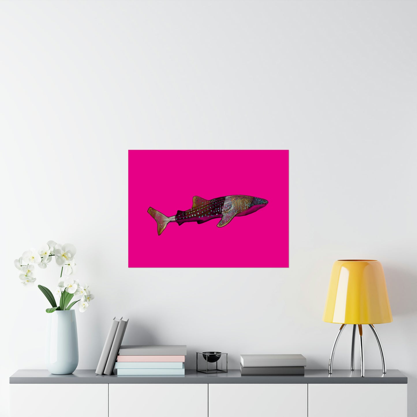 Whale Shark on Hot Pink