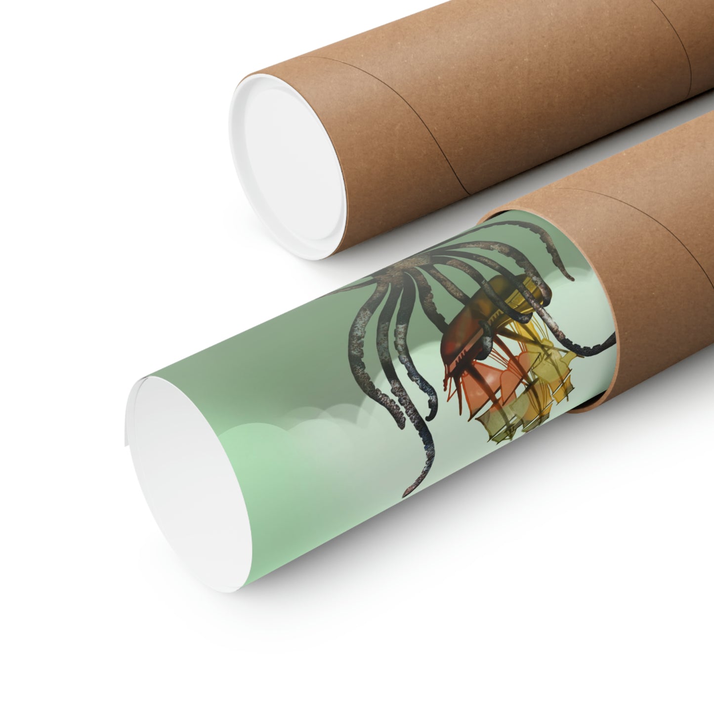 Giant Squid Attacks Boat - Green Waters