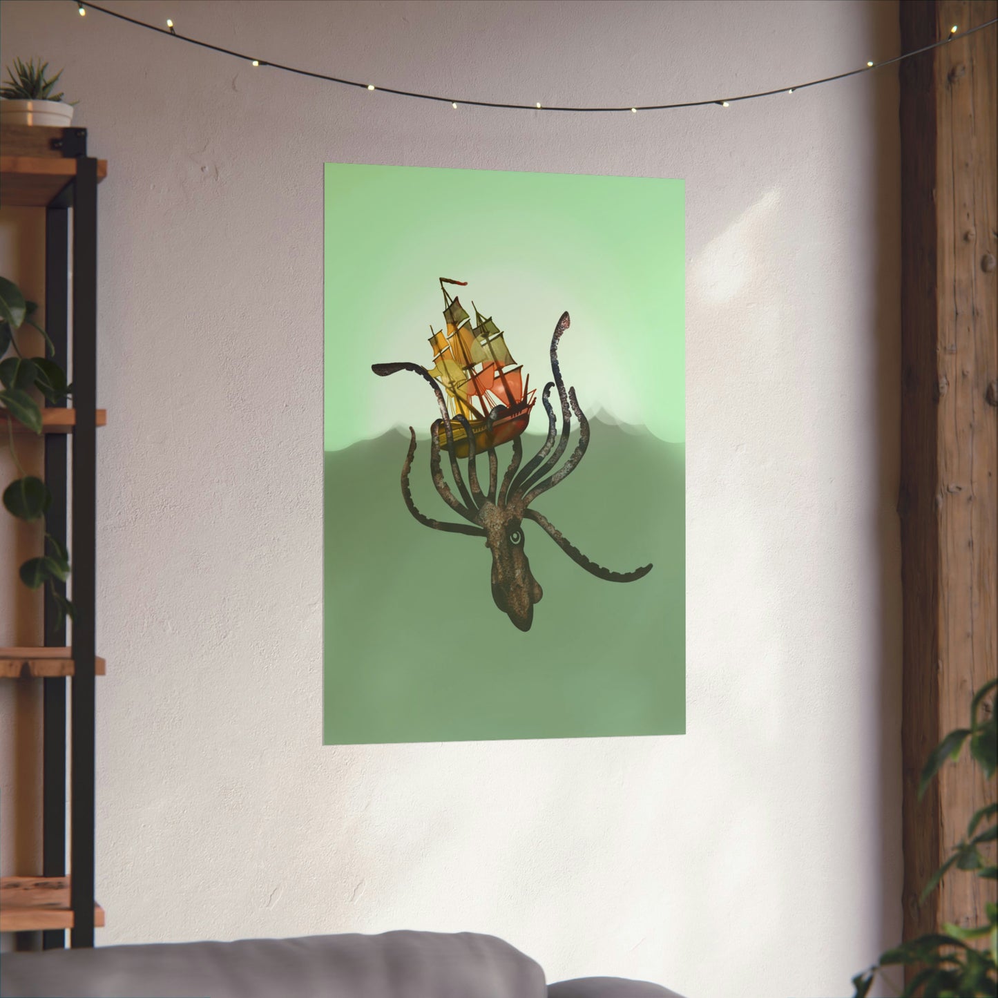 Giant Squid Attacks Boat - Green Waters