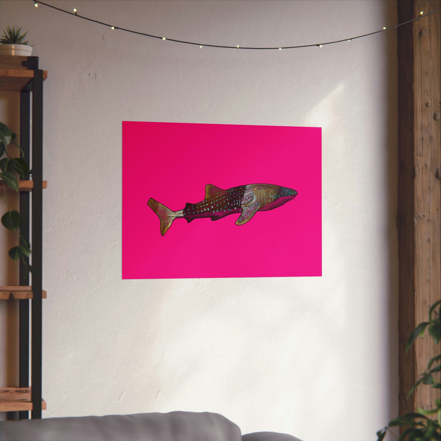 Whale Shark on Hot Pink