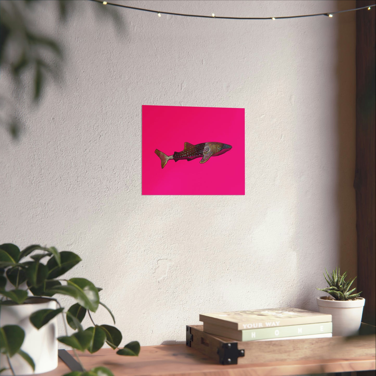 Whale Shark on Hot Pink